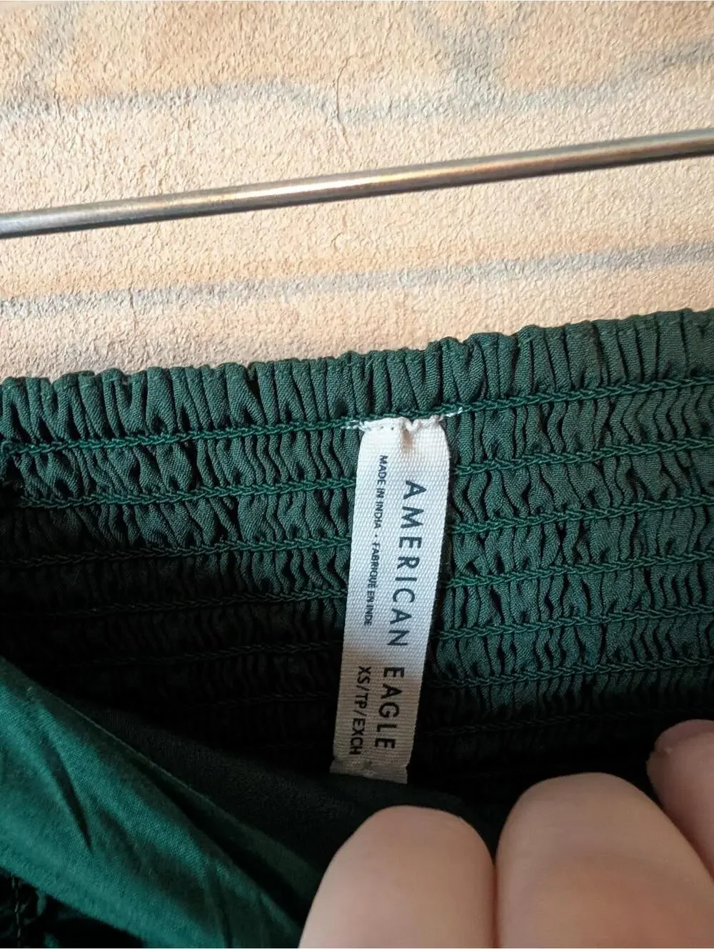 AMERICAN EAGLE dark green strapless romper sz XS - Picture 4 of 6